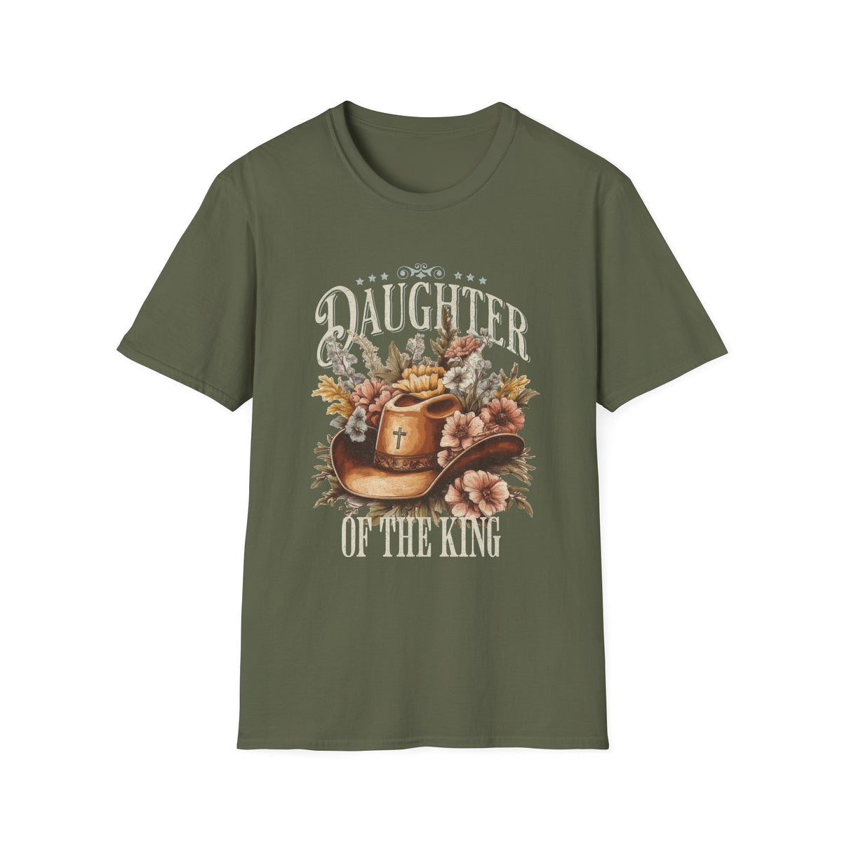 Daughter of the King T-Shirt Western Floral Christian Cowgirl Faith Tee