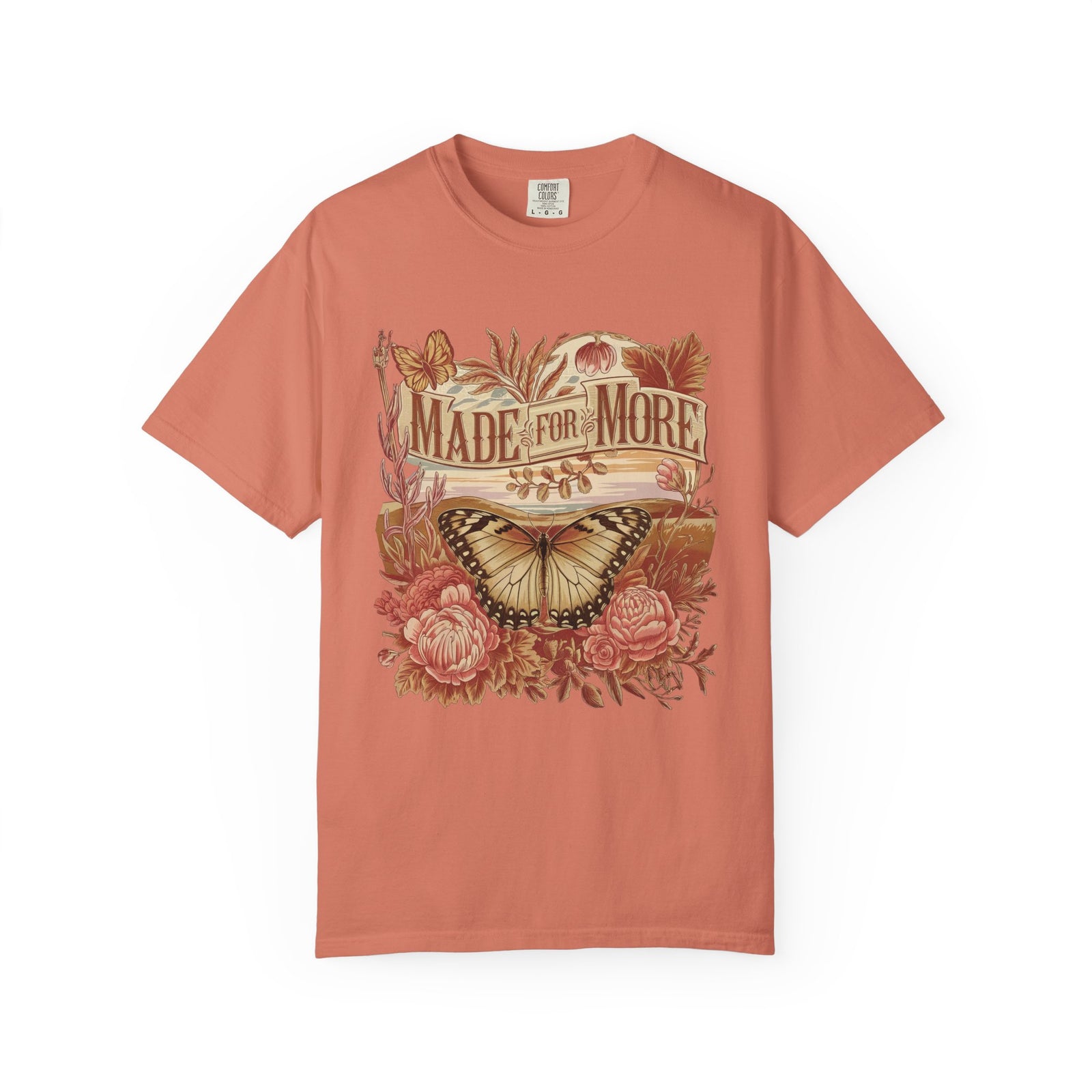Made for More Butterfly Florals Vintage T-Shirt Christian Inspirational Tee