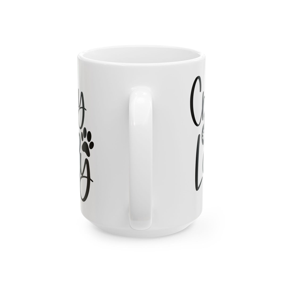 Crazy Dog Lady Paw Print Cute Ceramic Mug Coffee Cup (11oz & 15oz)
