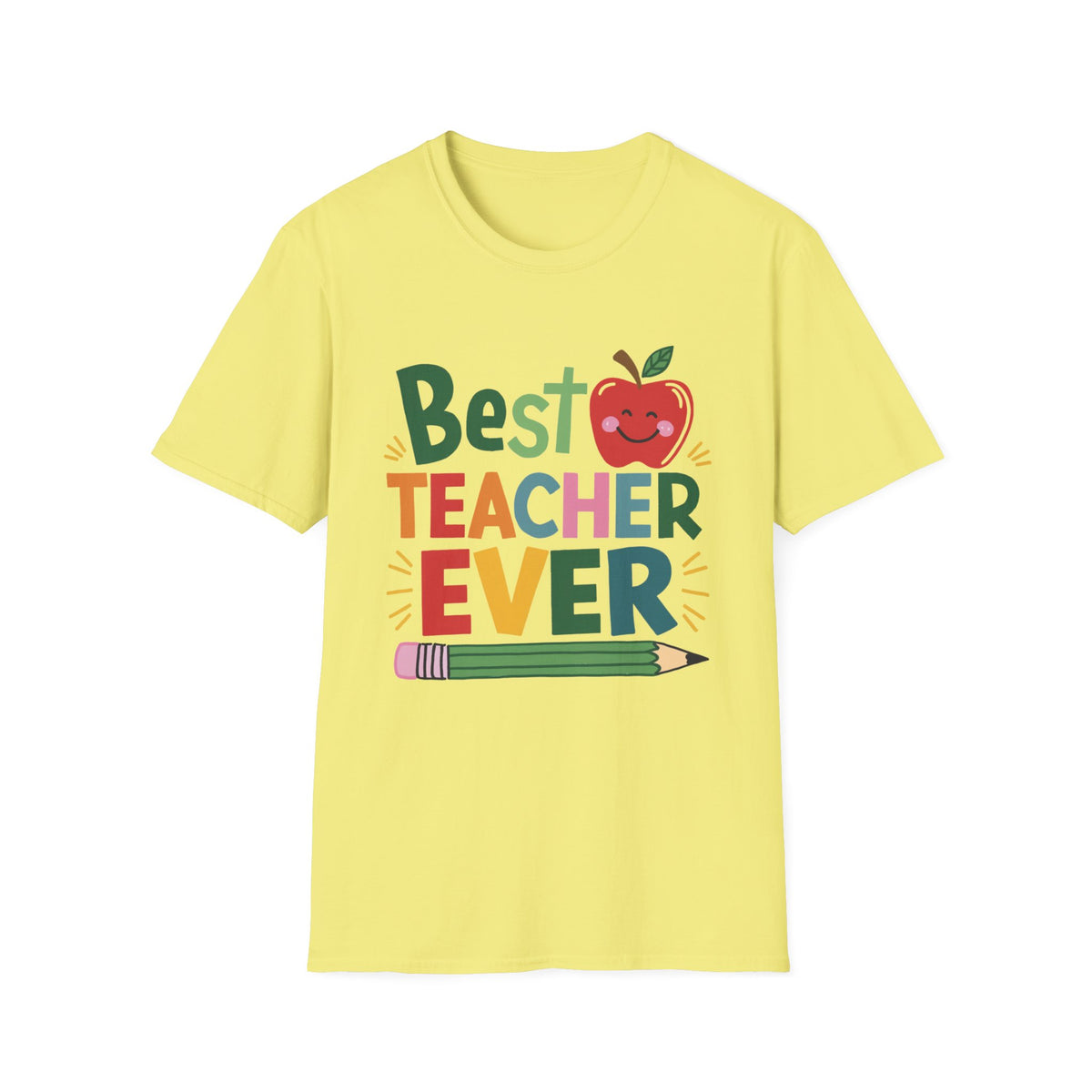 Best Teacher Ever T-Shirt Cute Apple Teacher Appreciation Gift Tee