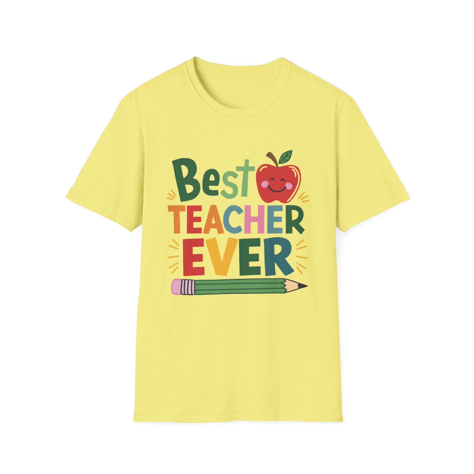 Best Teacher Ever T-Shirt Cute Apple Teacher Appreciation Gift Tee