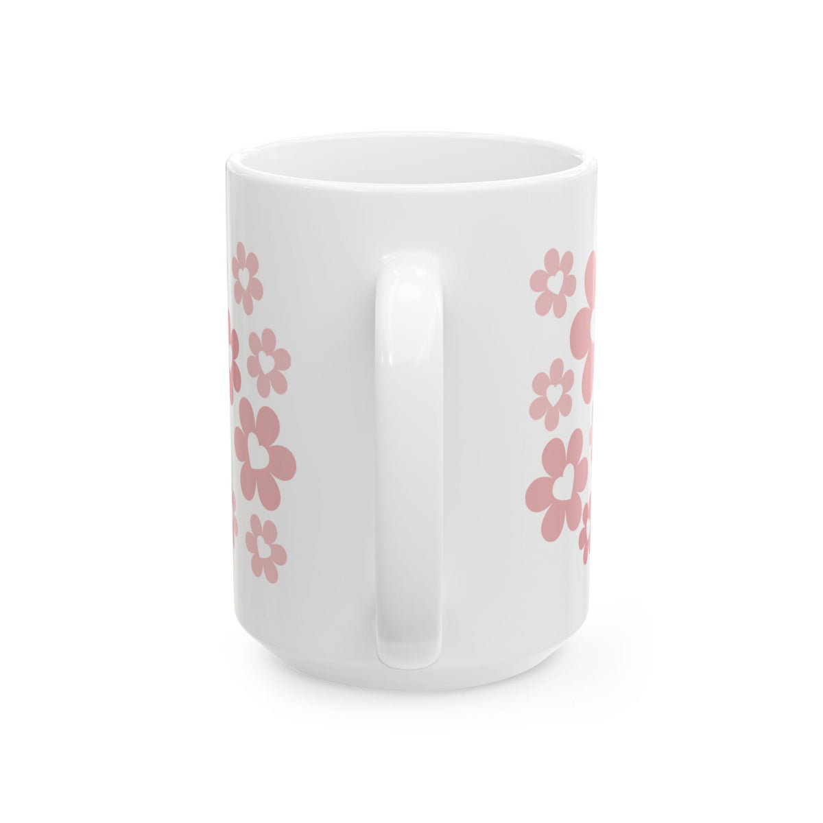 Bouquet of Love Mug — Pink Retro Floral Coffee Cup (11oz, 15oz)