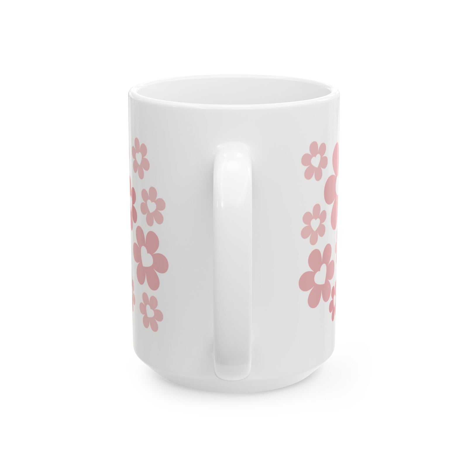 Bouquet of Love Mug — Pink Retro Floral Coffee Cup (11oz, 15oz)