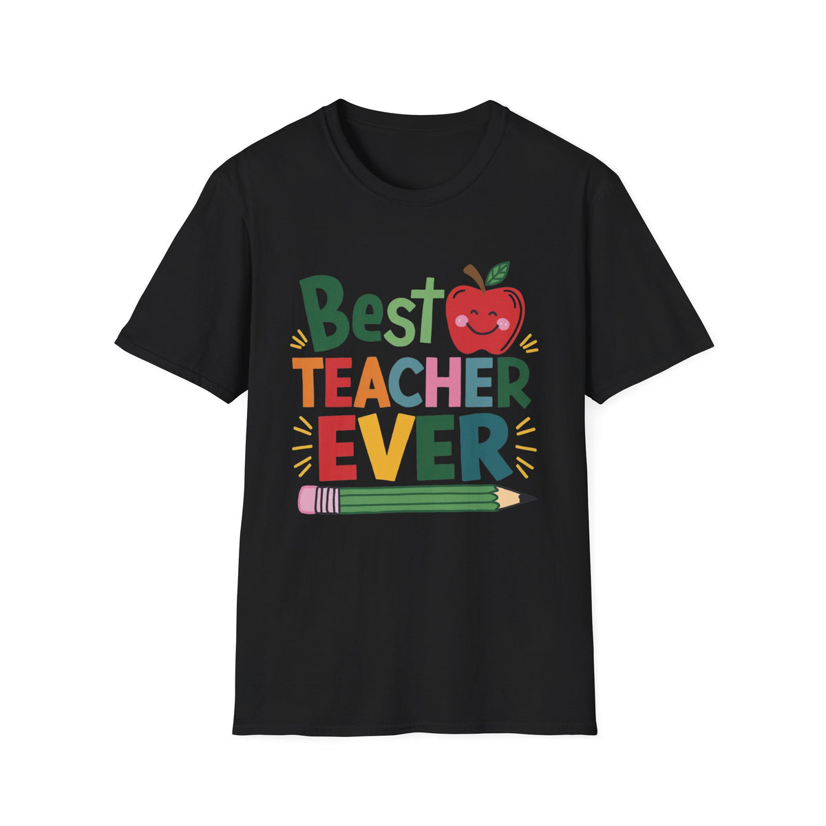 Best Teacher Ever T-Shirt Cute Apple Teacher Appreciation Gift Tee