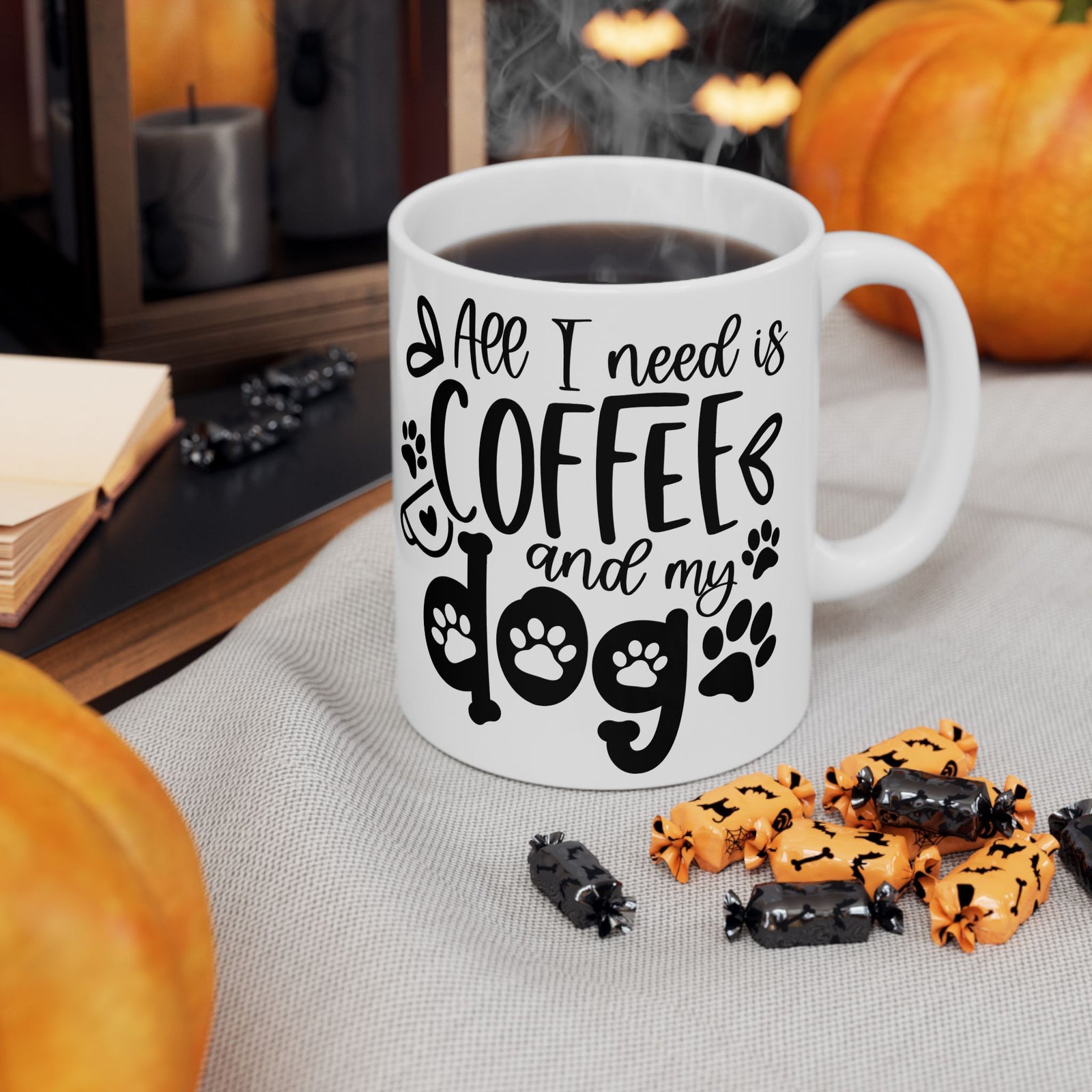 All I Need is Coffee & My Dog Cute Ceramic Mug Coffee Cup (11oz & 15oz)
