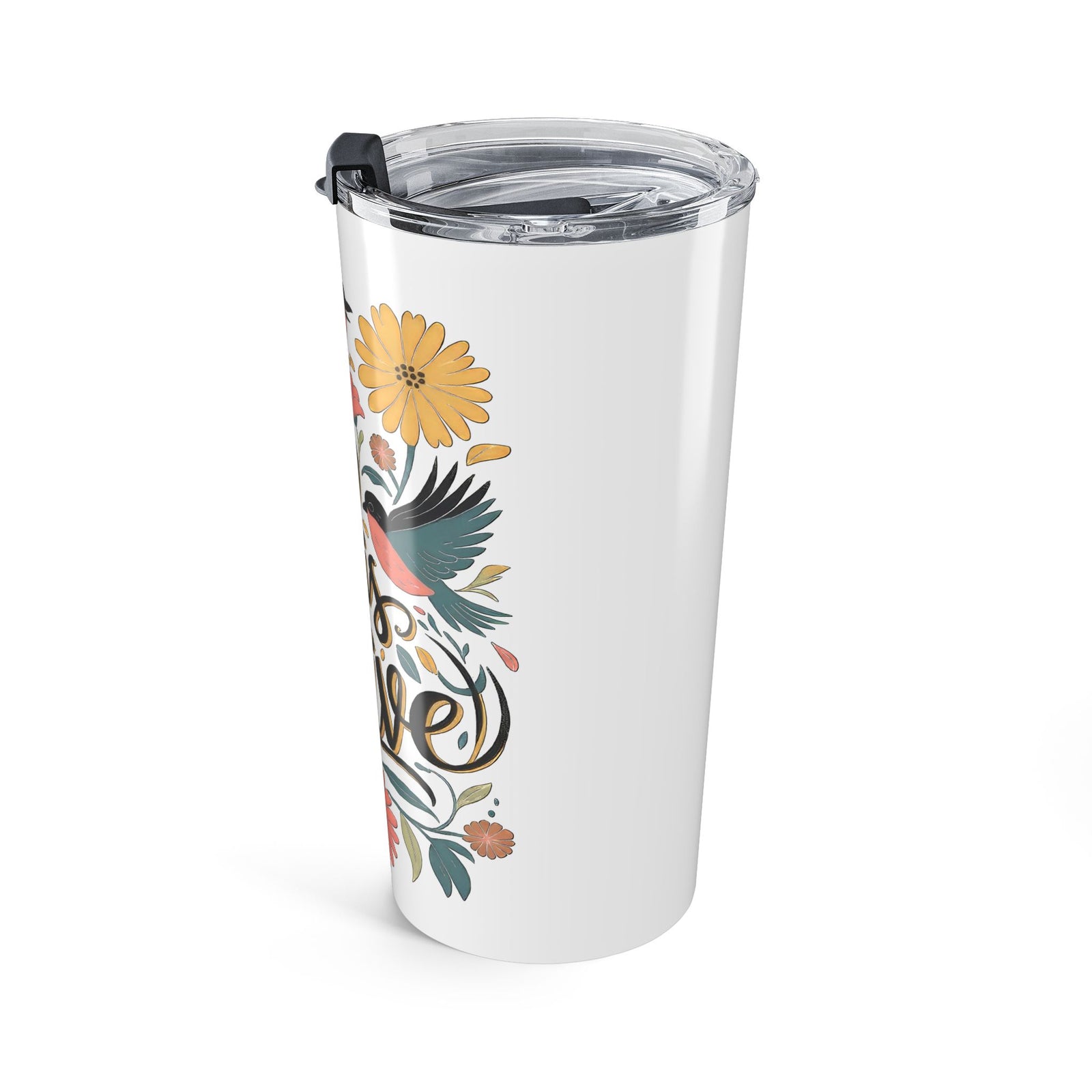 He Is Alive Floral Bird 20oz Tumbler Christian Easter Travel Mug