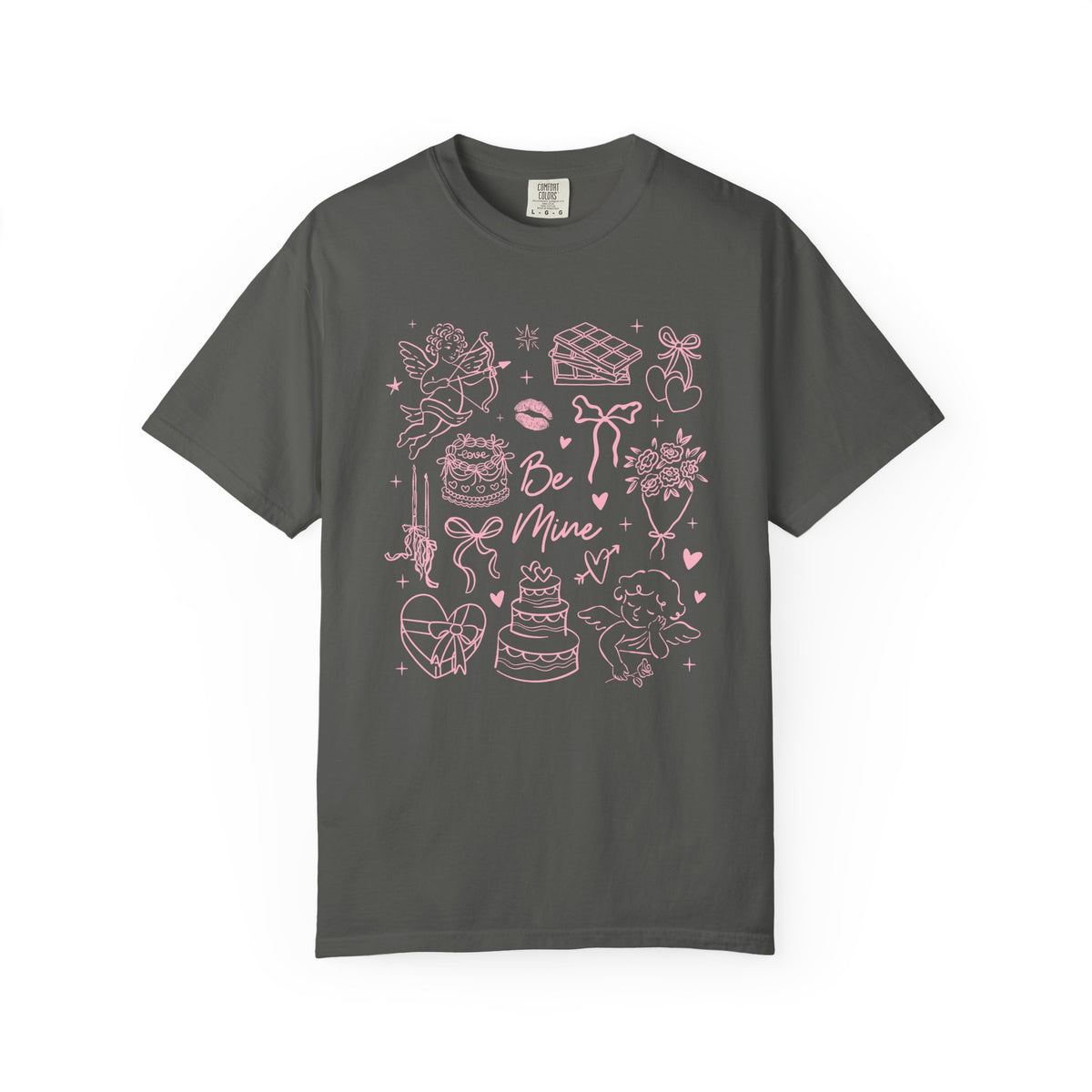 Be Mine Valentine's Day Doodles Cute Graphic Unisex Short Sleeve Tee