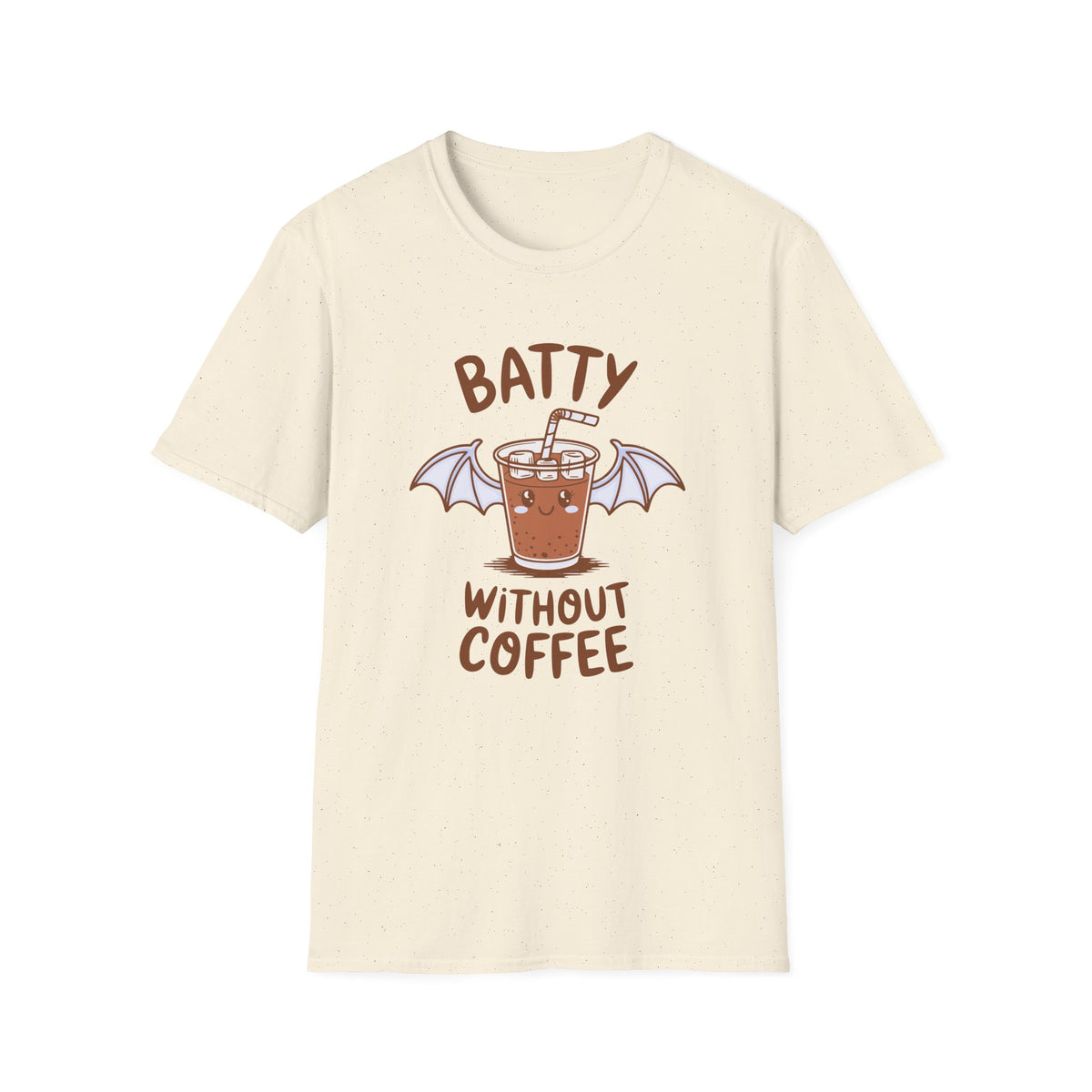 Batty Without Coffee T‑Shirt Cute Bat Coffee Halloween Graphic Tee