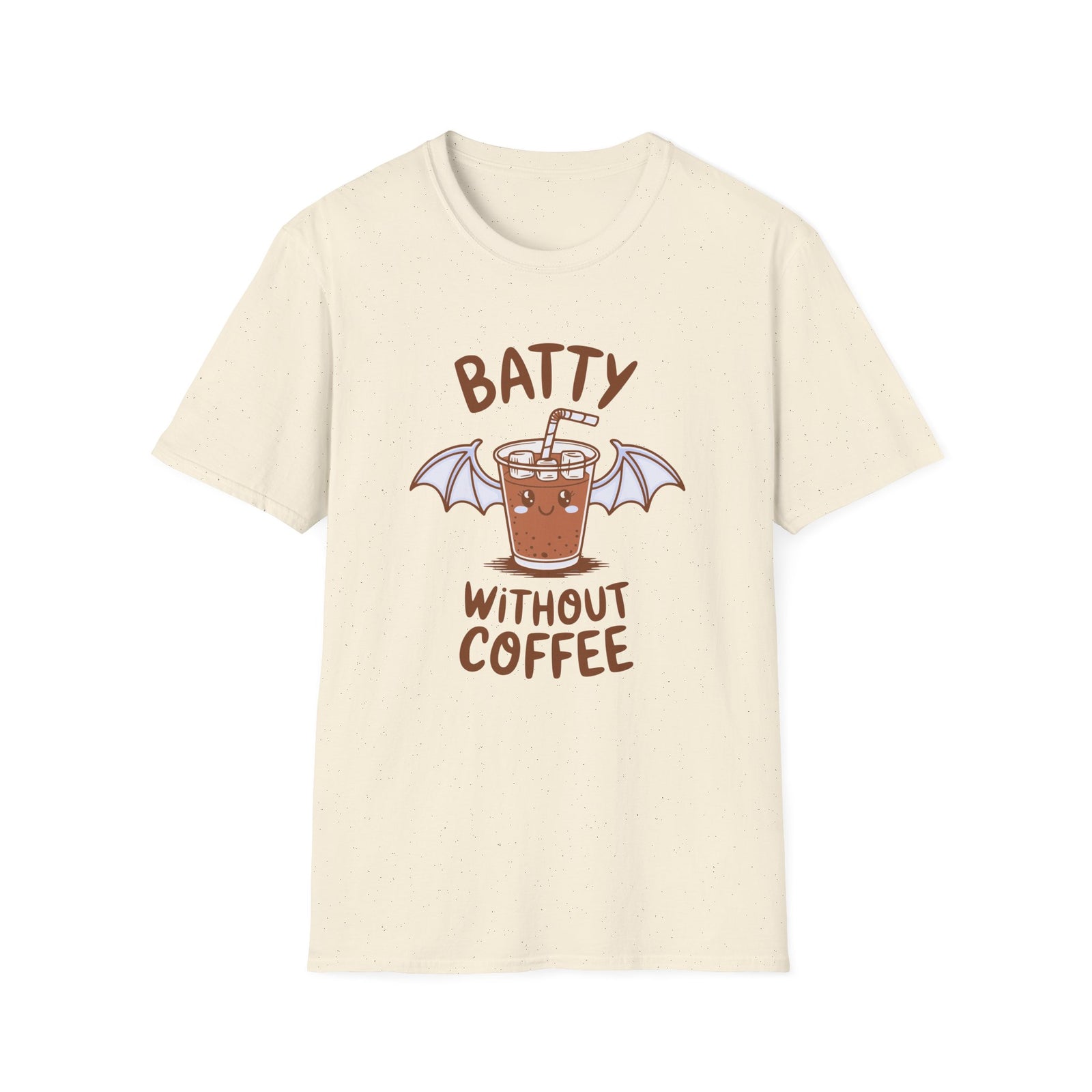 Batty Without Coffee T‑Shirt Cute Bat Coffee Halloween Graphic Tee
