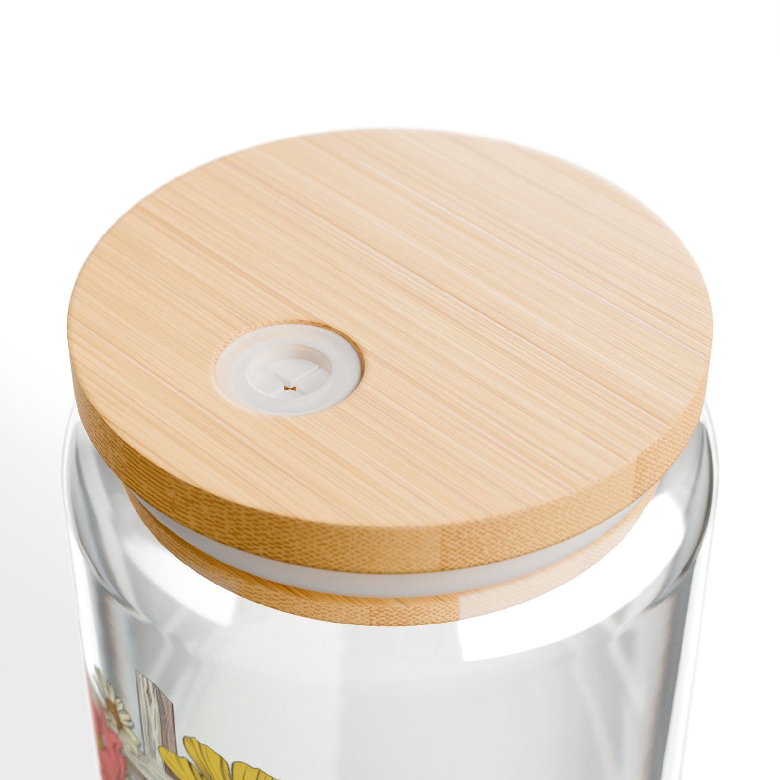 Death Came to Life Floral Cross Christian Sipper Glass 16oz Reusable Drink Jar with Lid & Straw
