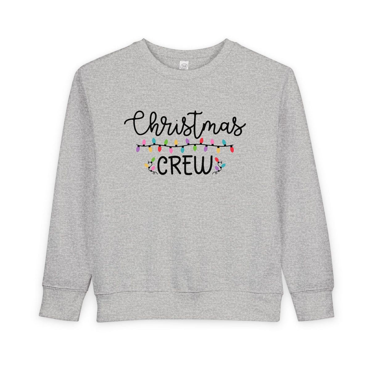 Christmas Crew Toddler Sweatshirt Cute Kids Holiday Pullover with String Lights - Sydney So Sweet