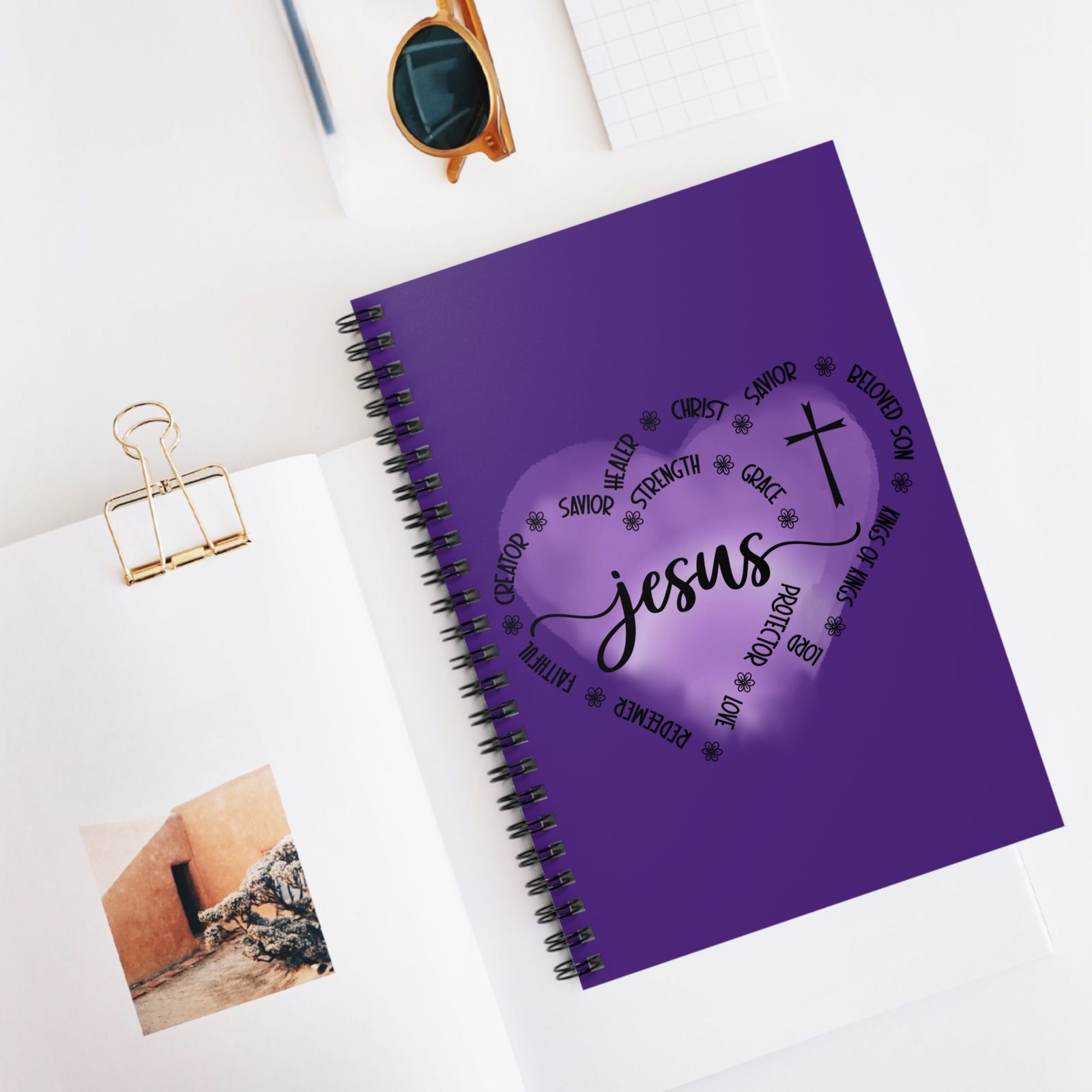 Jesus King of Kings Christian Ruled Spiral Notebook Journal