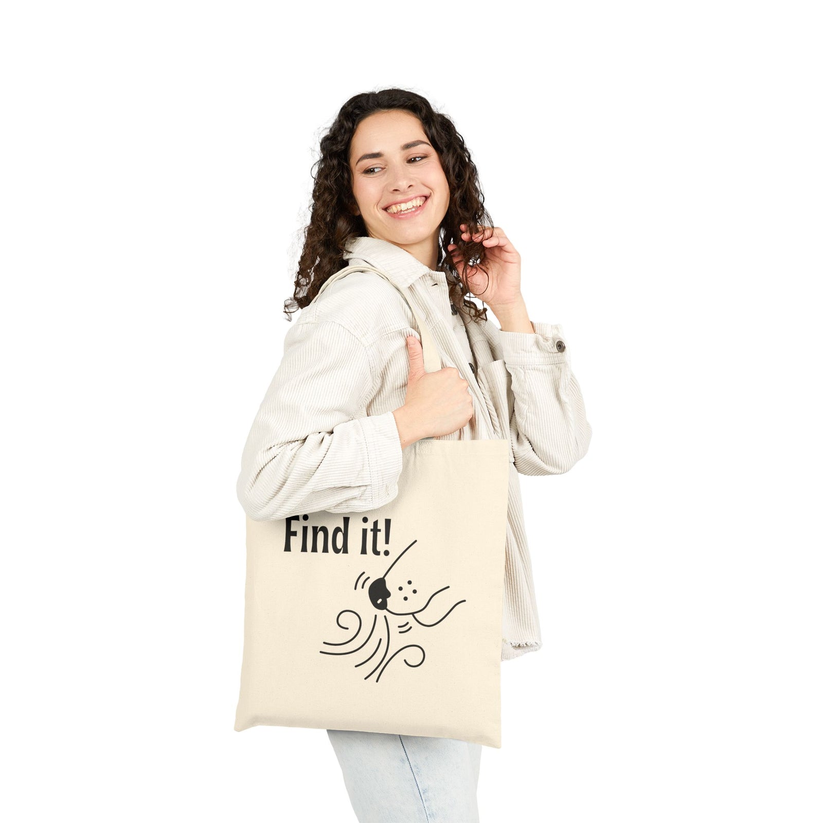Find It! Dog Scent Sport Dog Mom Cotton Canvas Tote Bag