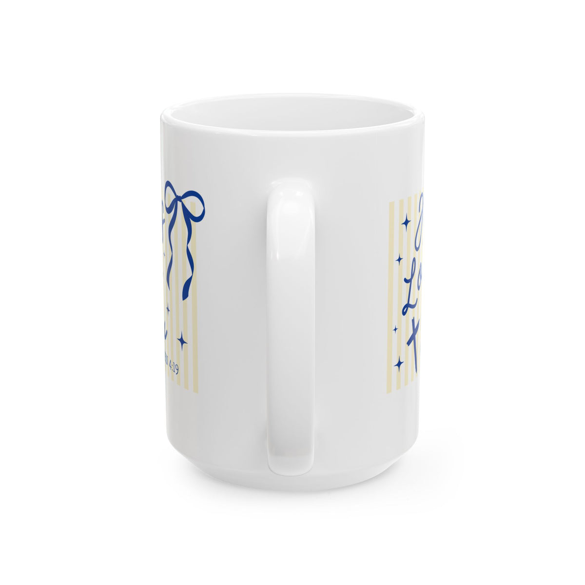 Jesus Loves You Cute Striped Ceramic Mug Coffee Cup (11oz & 15oz)