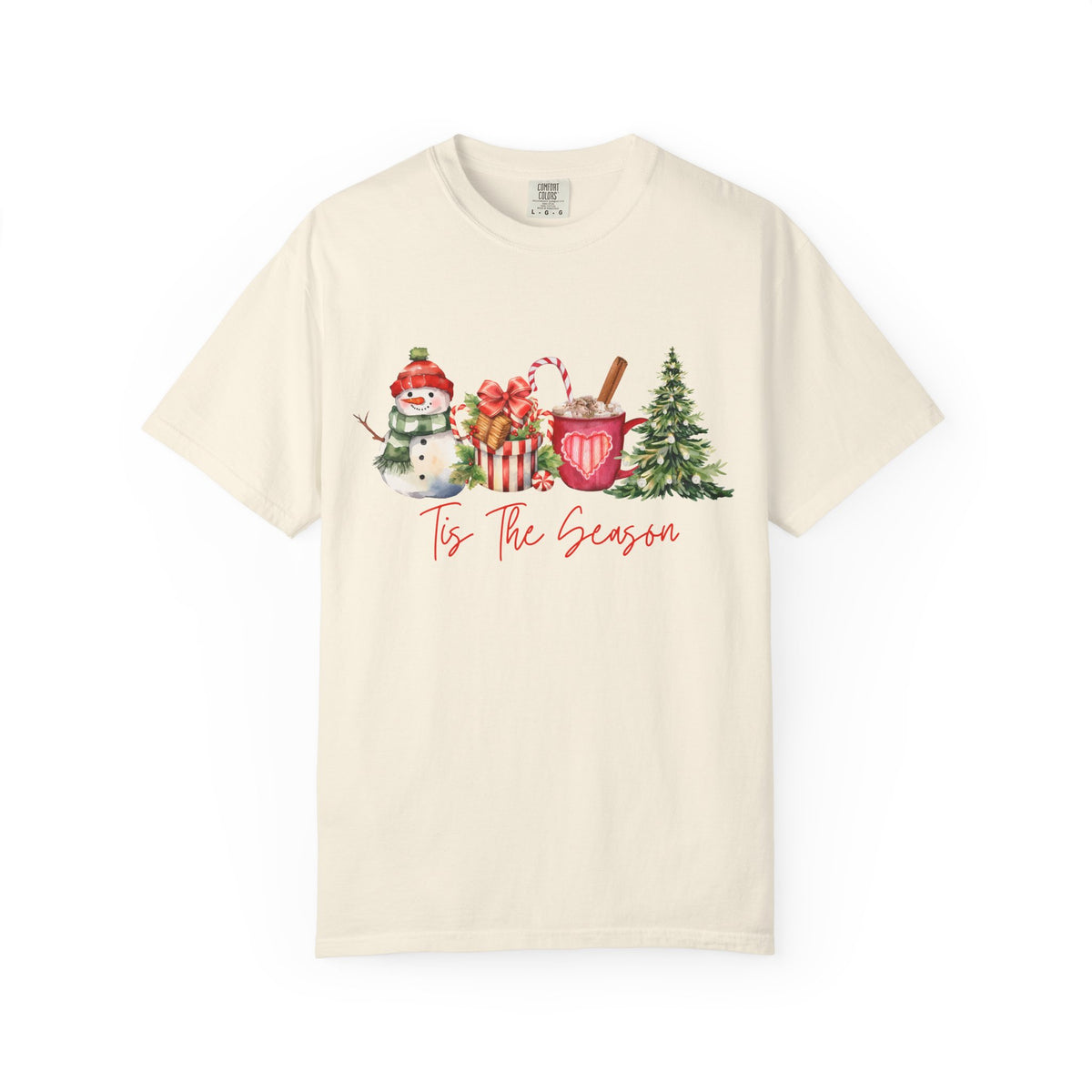 Tis the Season Holiday Tee Vintage Charm Christmas Snowman T-Shirt - Sydney So Sweet