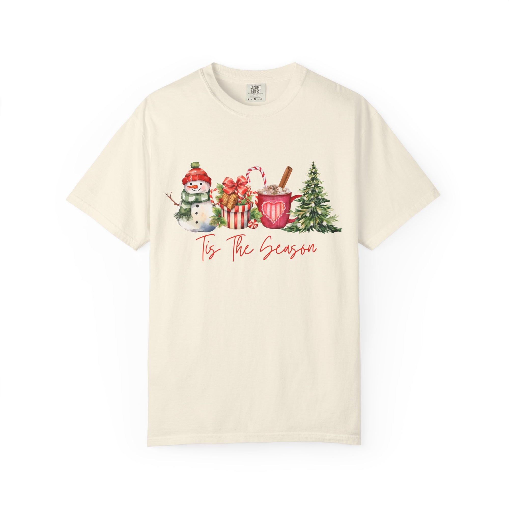 Tis the Season Holiday Tee Vintage Charm Christmas Snowman T-Shirt - Sydney So Sweet