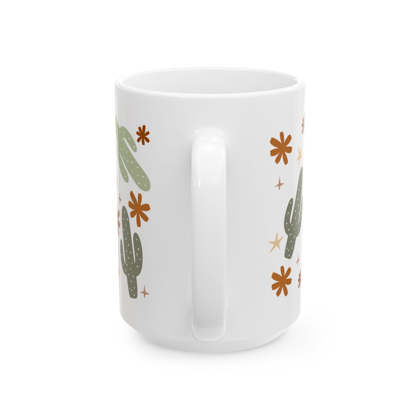 Boho Cactus Cute Ceramic Mug Coffee Cup (11oz & 15oz)