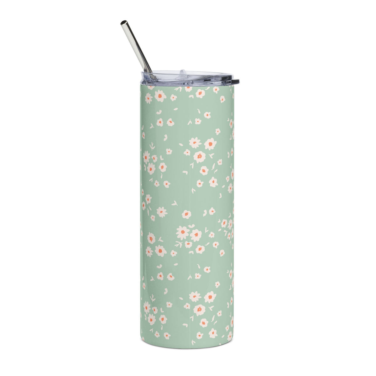 Mint Boho Daisy 20oz Floral Stainless Steel Tumbler Travel Cup