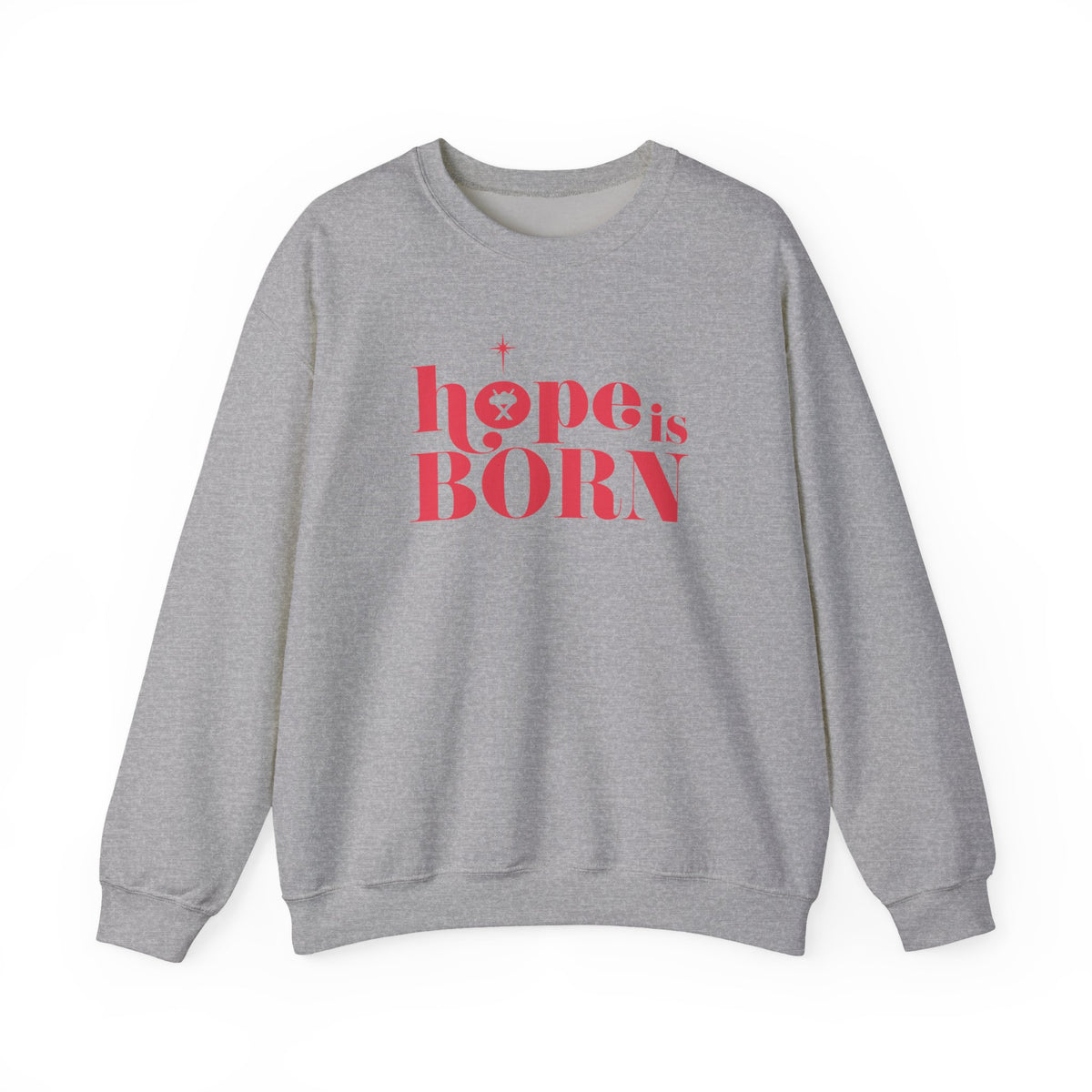 Hope is Born Nativity Christmas Season Crewneck Unisex Sweatshirt