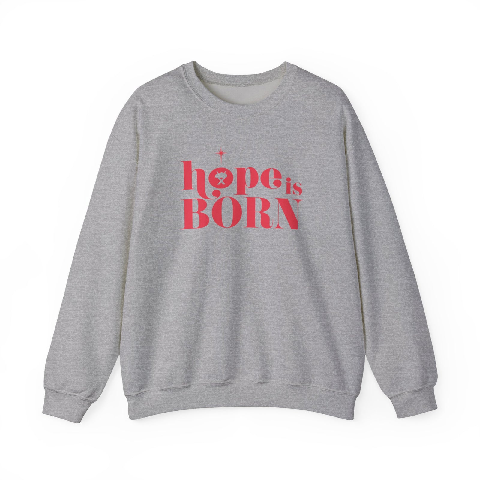 Hope is Born Nativity Christmas Season Crewneck Unisex Sweatshirt