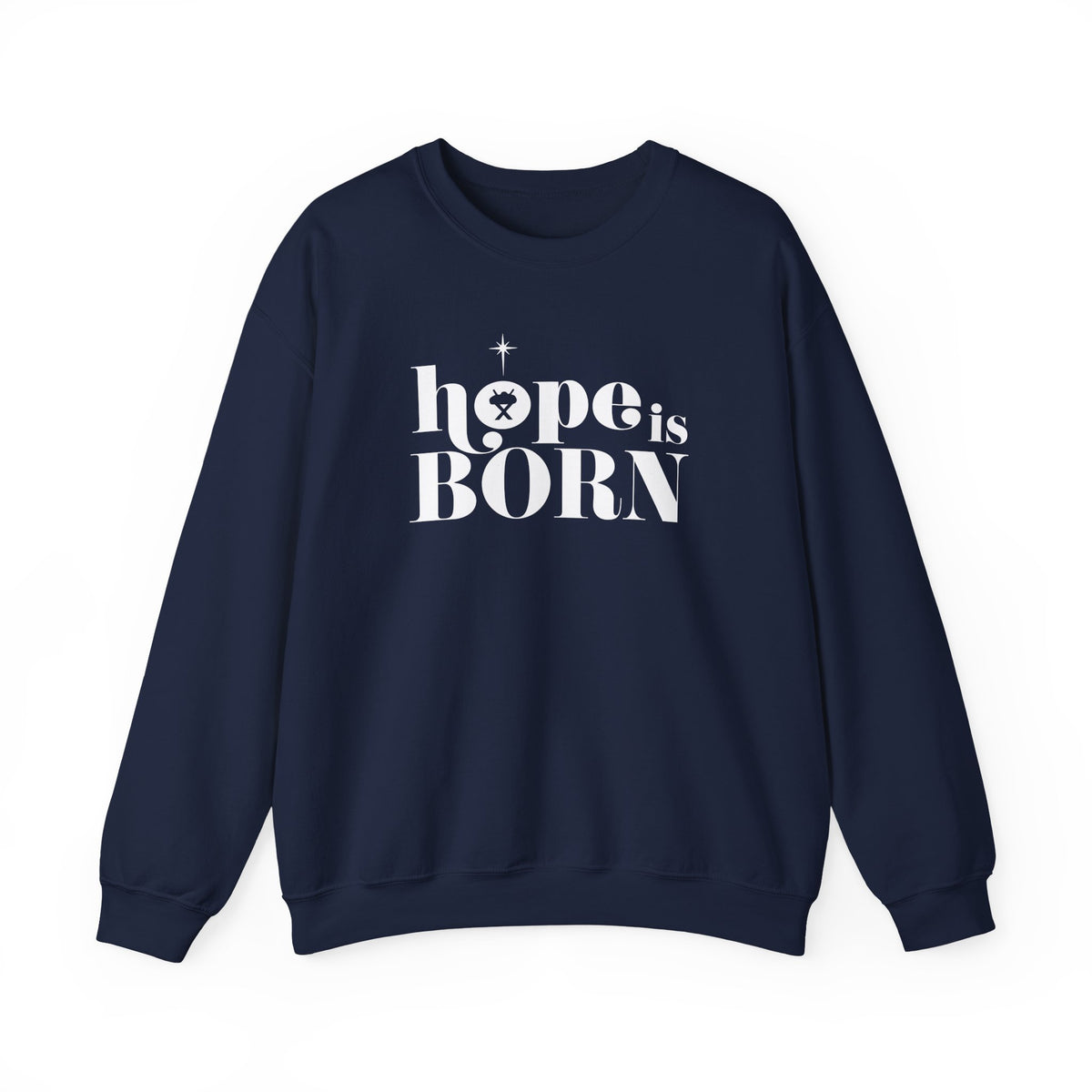 Hope is Born Nativity Christmas Season Crewneck Unisex Sweatshirt