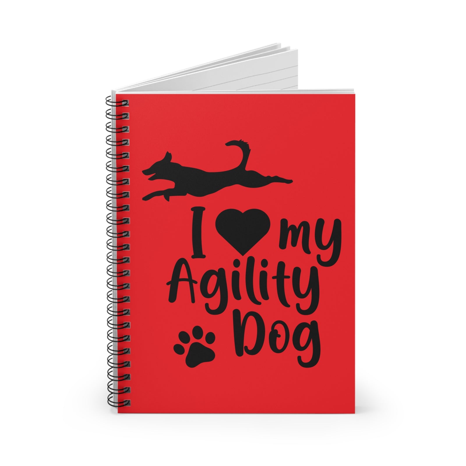 I Love My Agility Dog Spiral Notebook Ruled Notes for Dog Agility Trainers