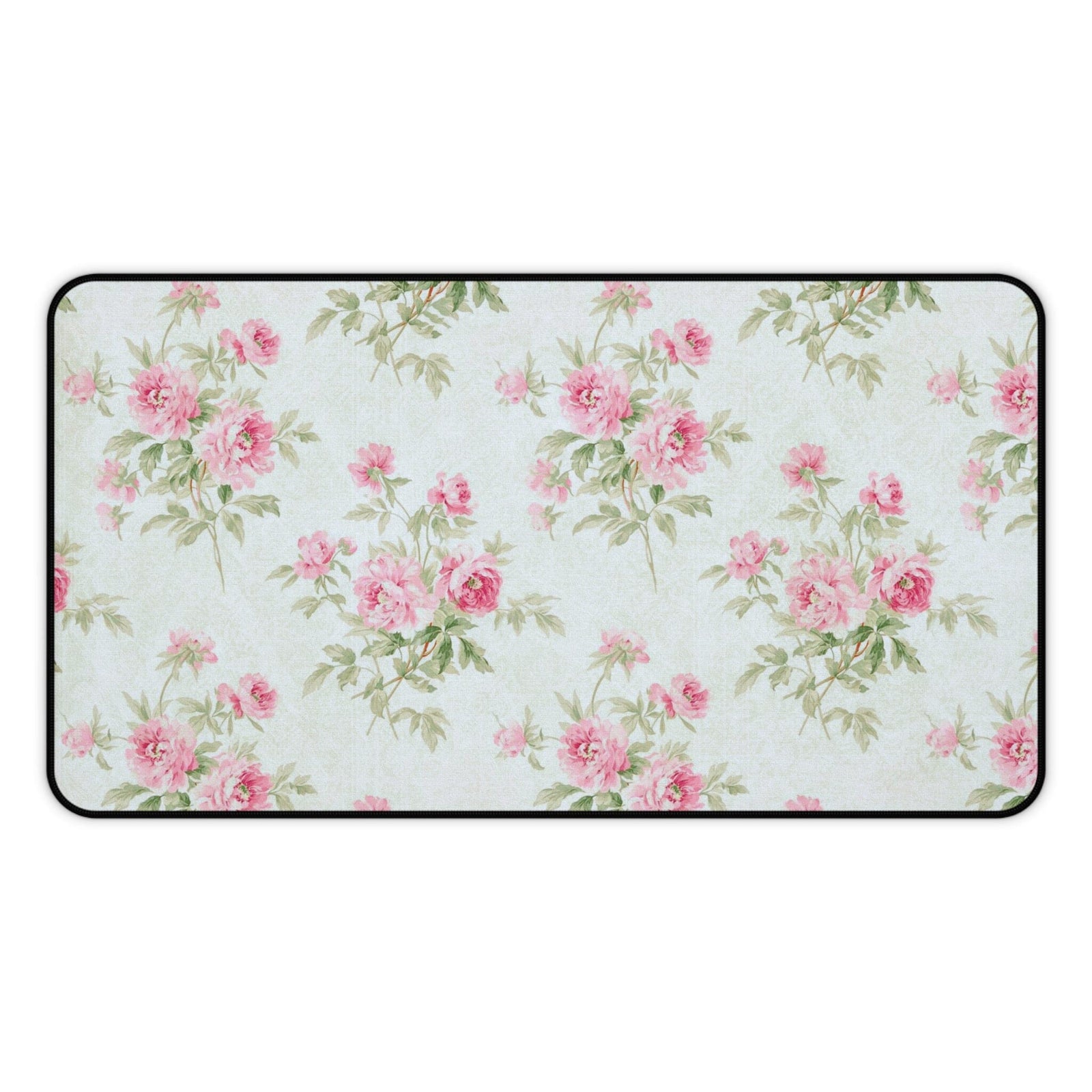 Floral Desk Mat - Elegant Vintage Rose Design for Home Office Decor - Sydney So Sweet