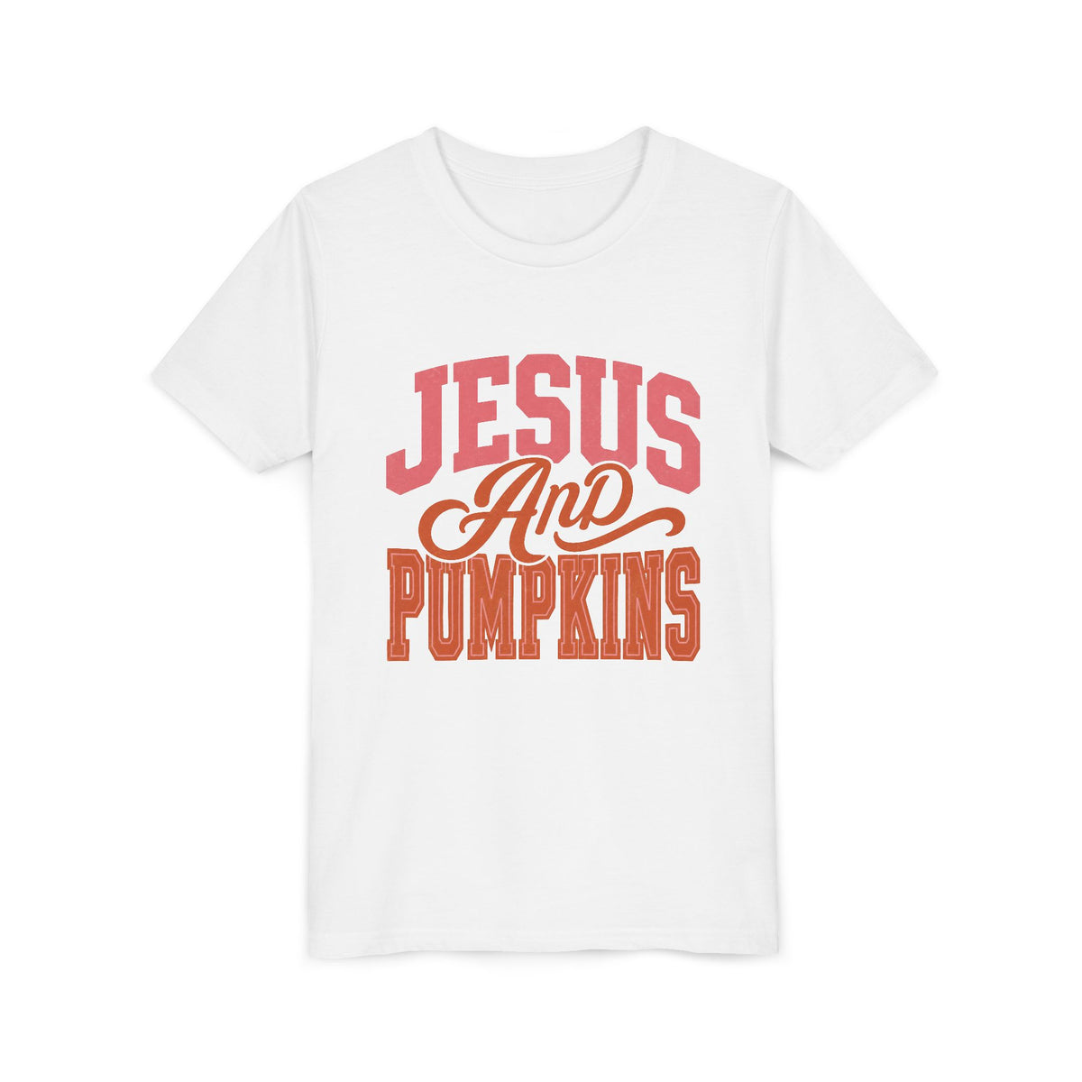 Jesus And Pumpkins Tee Fall Kids Christian Graphic T-Shirt