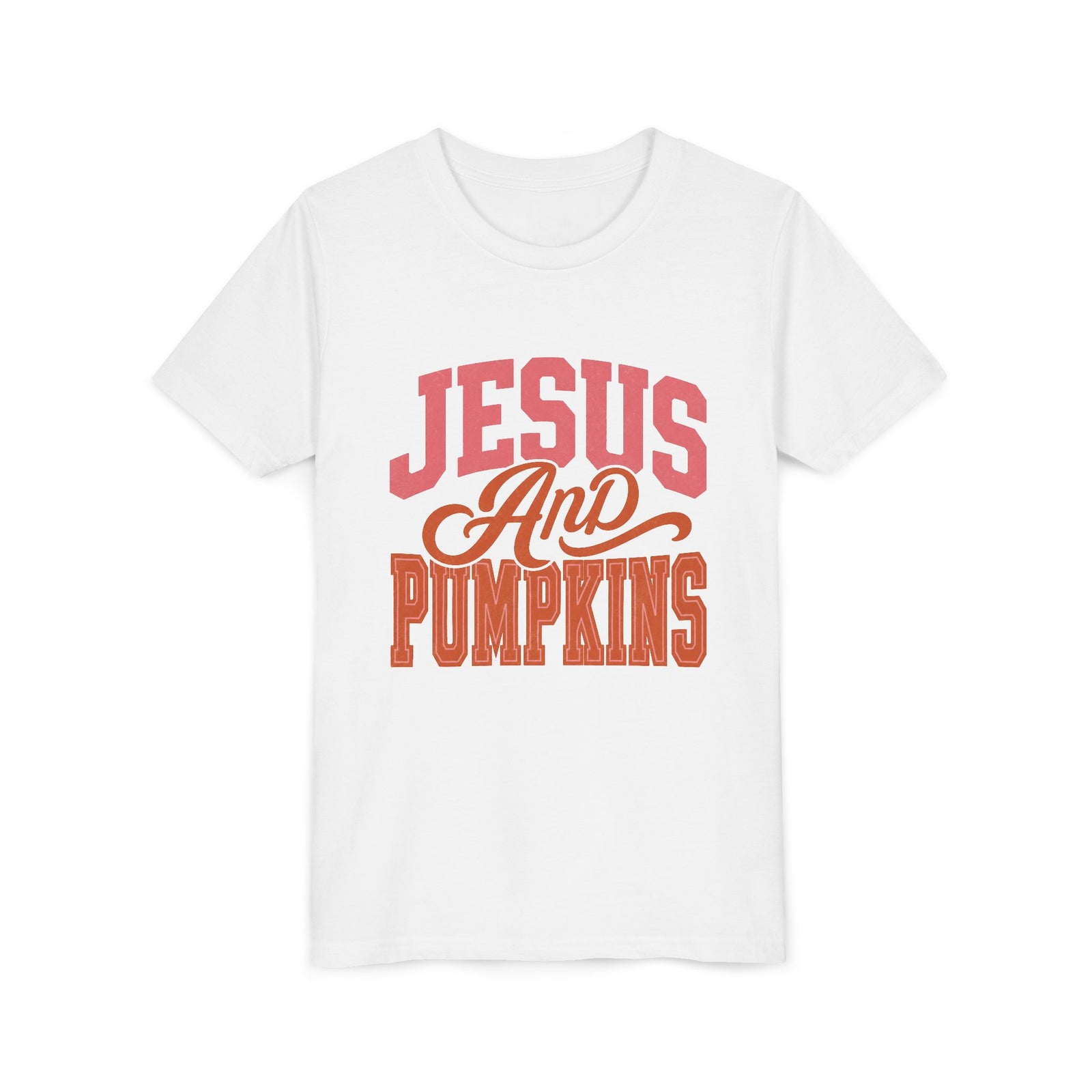 Jesus And Pumpkins Tee Fall Kids Christian Graphic T-Shirt