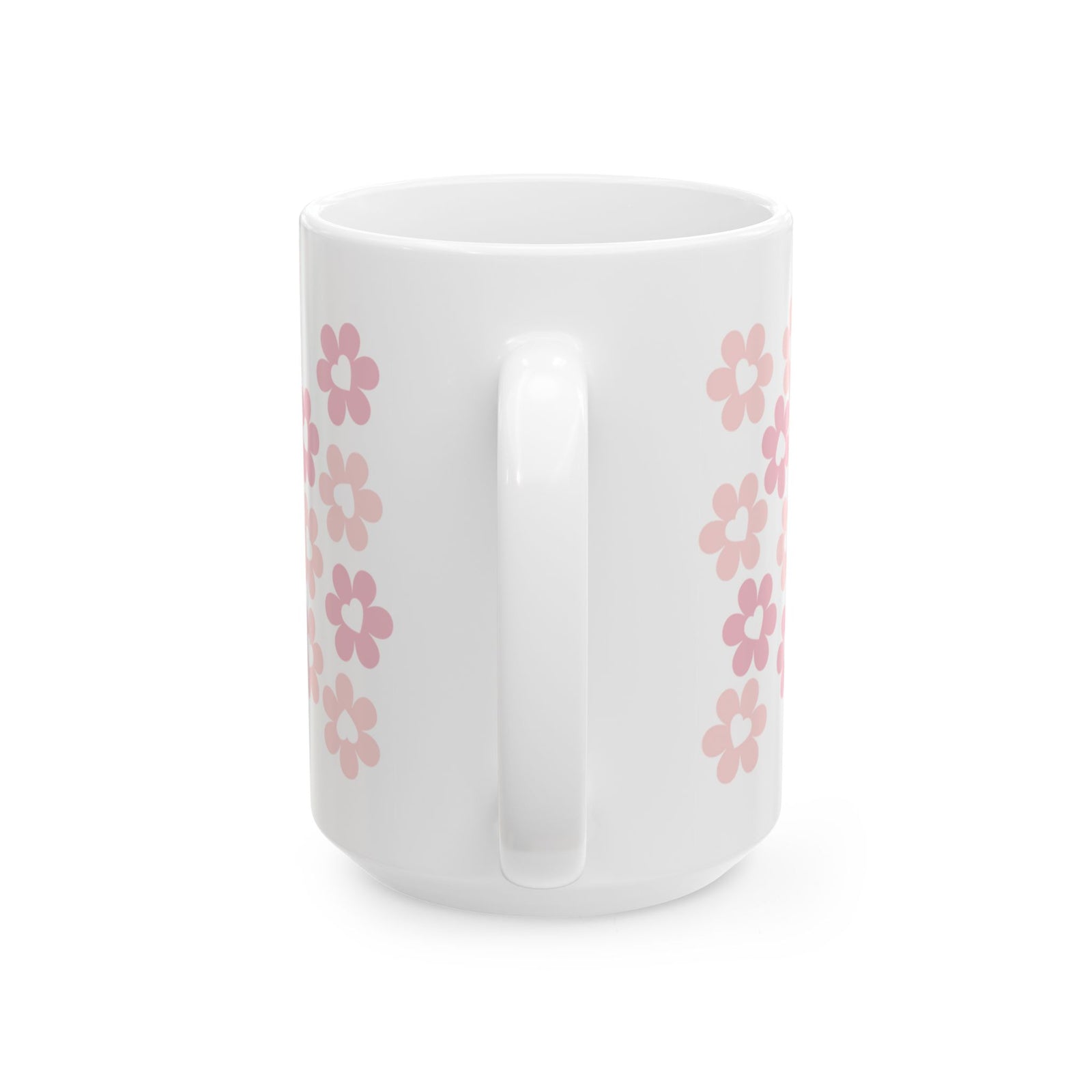 Pink Heart Daisies Mug — Cute Valentine’s Day Coffee Cup (11oz & 15oz) - Sydney So Sweet