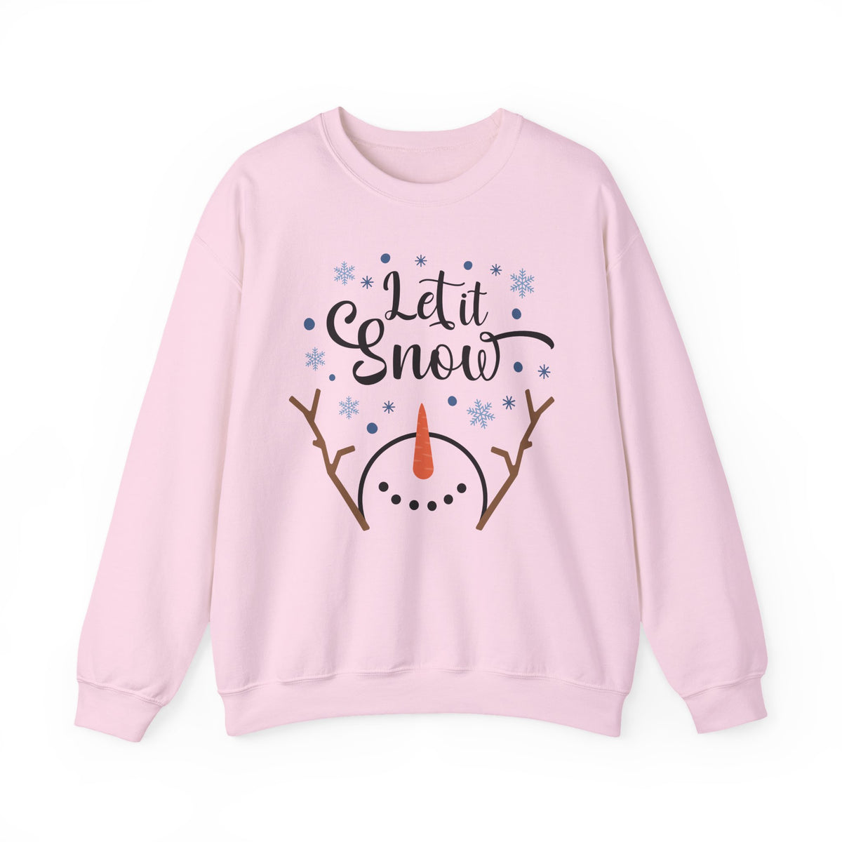 Let it Snow Happy Snowman Winter Crewneck Unisex Sweatshirt