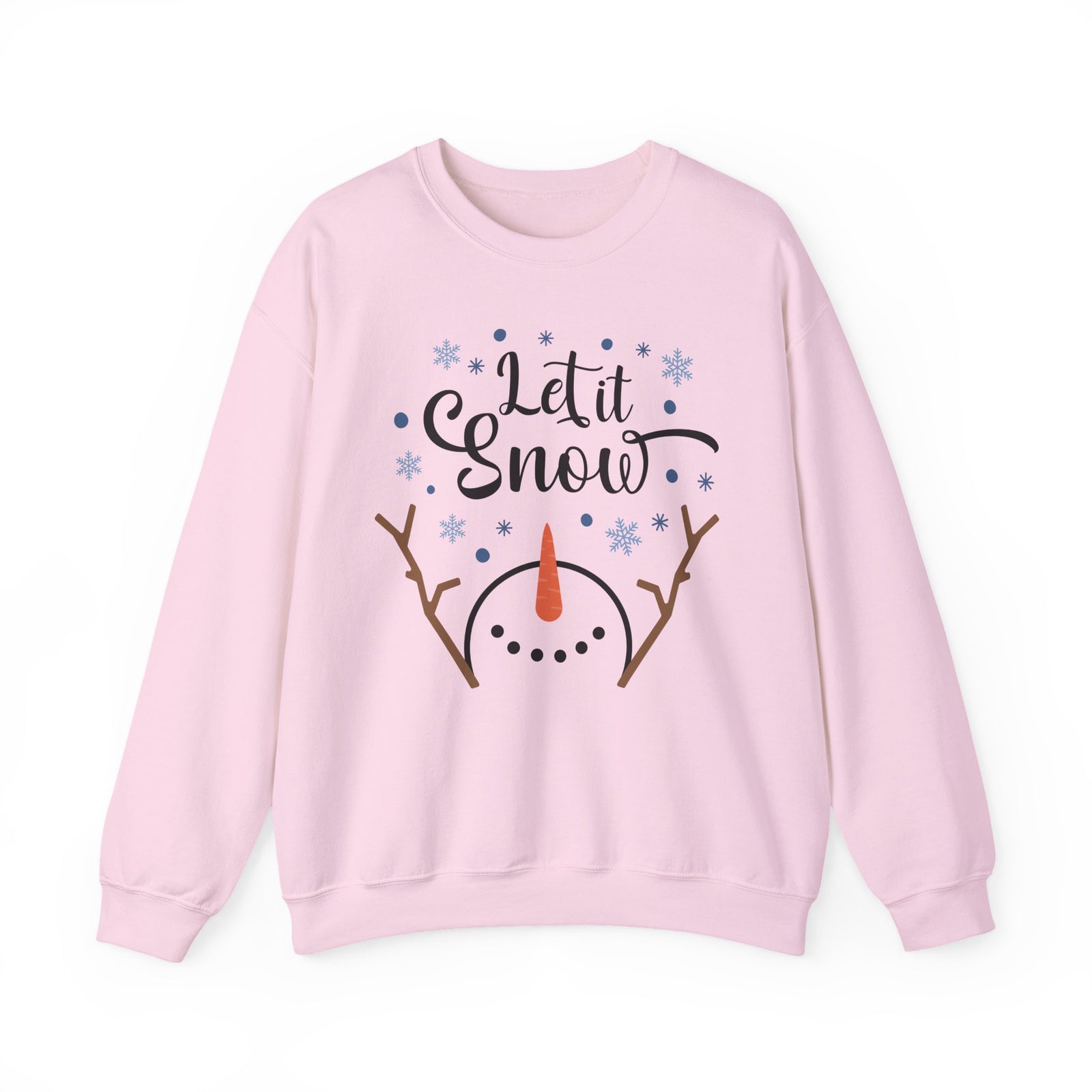 Let it Snow Happy Snowman Winter Crewneck Unisex Sweatshirt