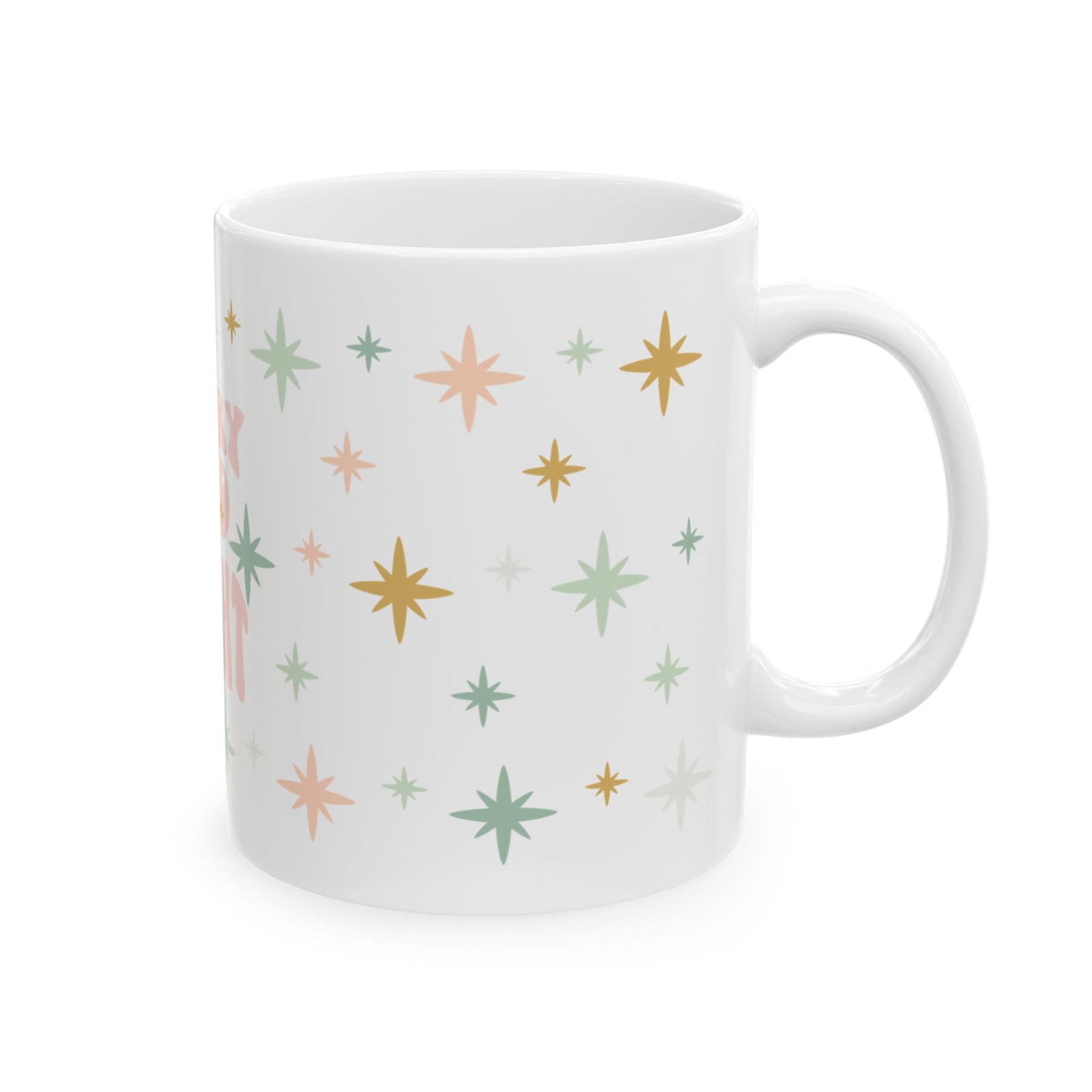 Merry & Bright Christmas Ceramic Mug Coffee Cup (11oz & 15oz)