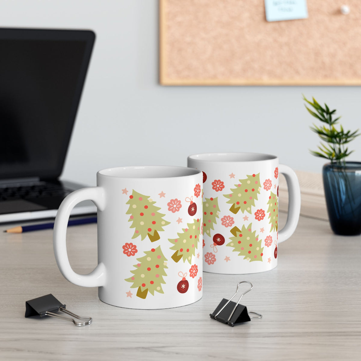 90's Christmas Ceramic Mug Coffee Cup (11oz & 15oz)