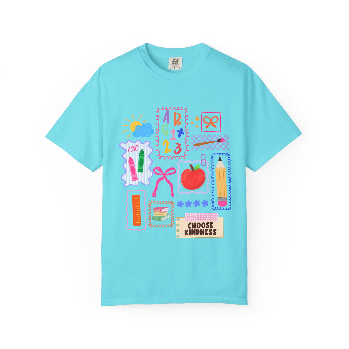 Choose Kindness Coquette Doodles Bow Graphic Teacher Tee Back to School T-Shirt