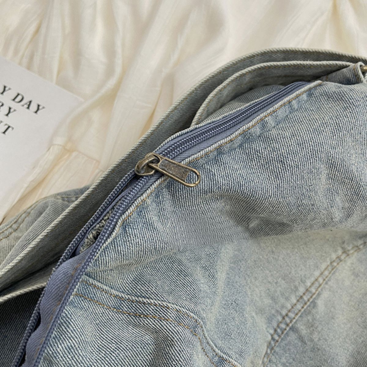 Adjustable Strap Denim Tote Bag - Sydney So Sweet