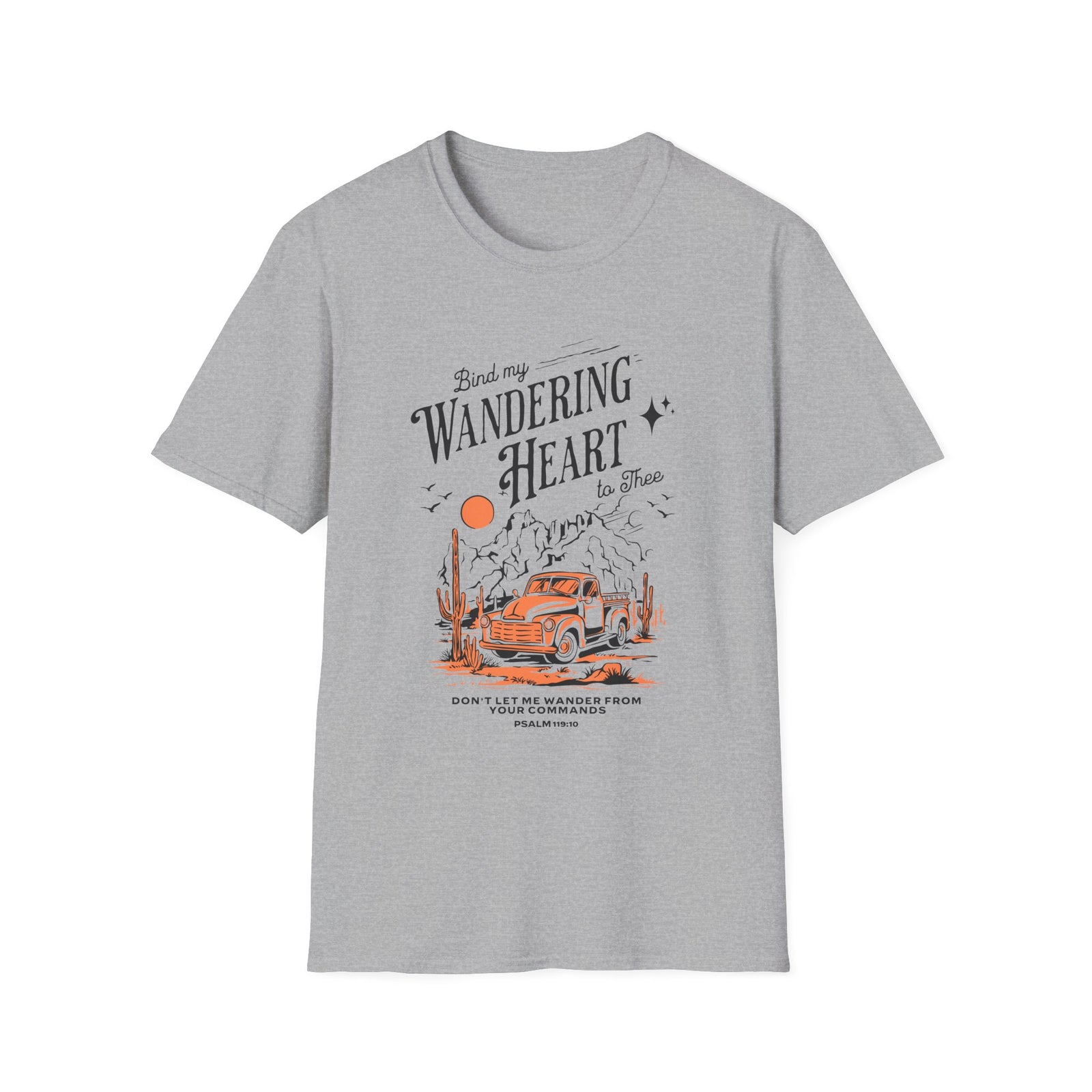 Bind My  Wandering Heart To Thee Graphic T-Shirt Vintage Road Trip Christian Tee