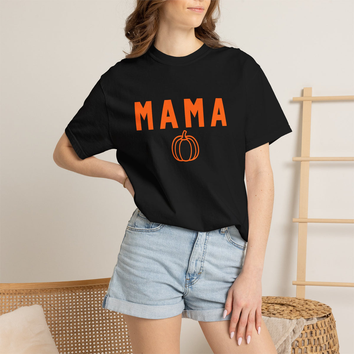 Mama Pumpkin T-Shirt Autumn Mom Graphic Tee