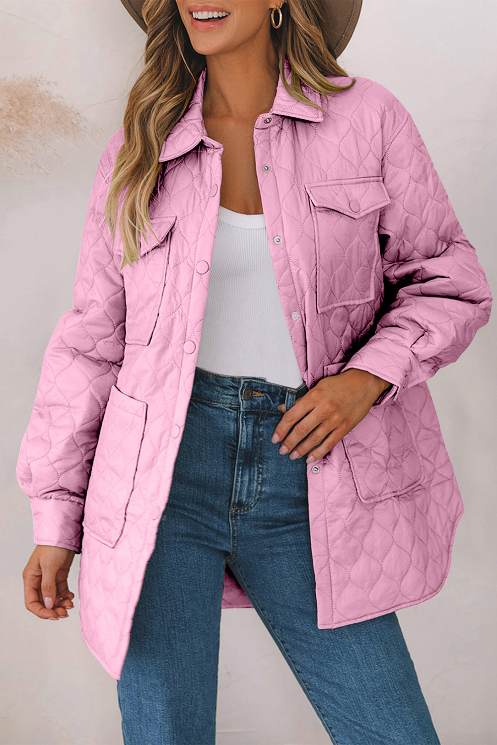 Snap Down Collared Winter Coat - Sydney So Sweet