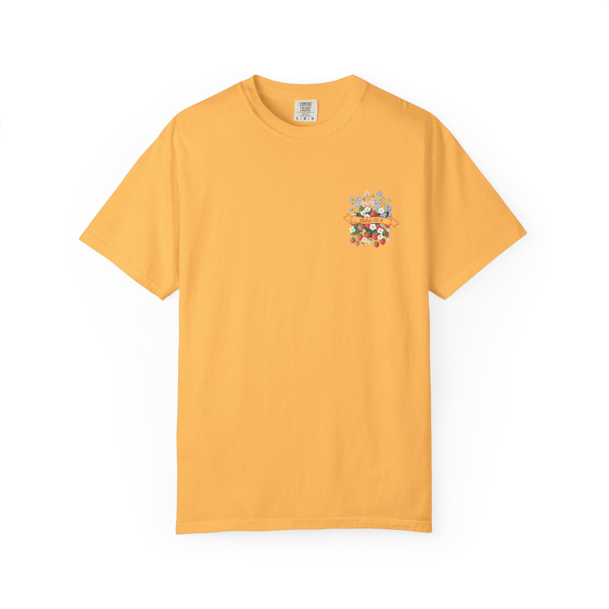 Bear Good Fruit John 15:5 Strawberry T-Shirt Christian Floral Bouquet Tee