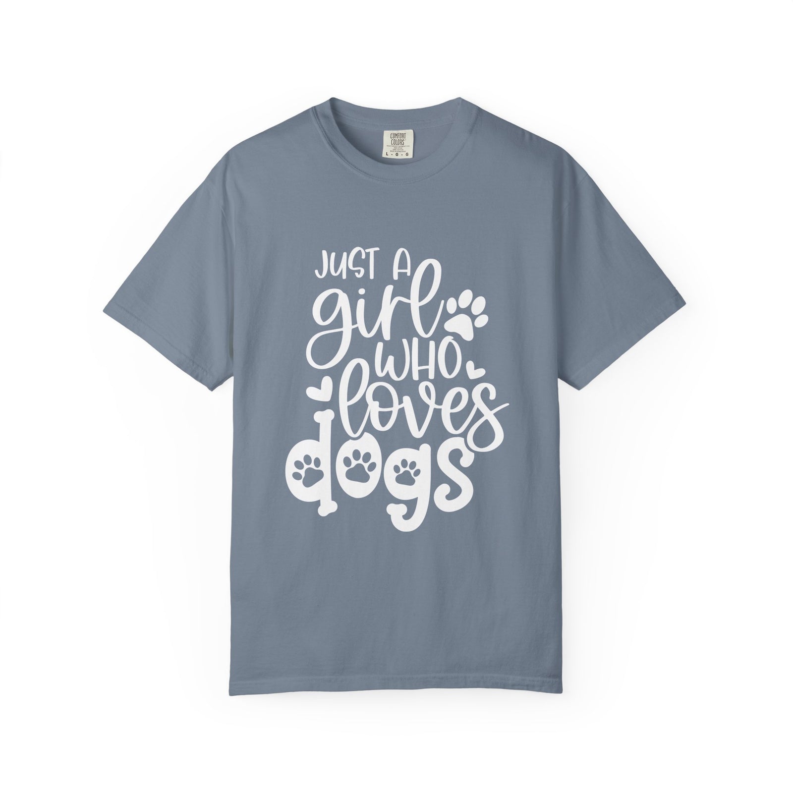 Just a Girl Who Loves Dogs T-Shirt Cute Dog Mom Graphic Tee