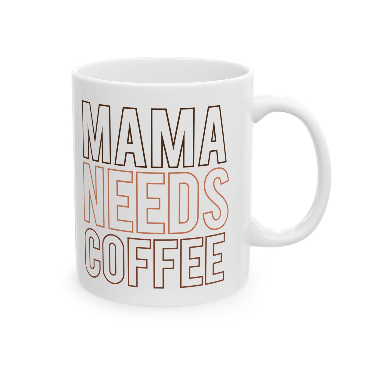 Mama Needs Coffee Cute Ceramic Mug Coffee Cup (11oz & 15oz)