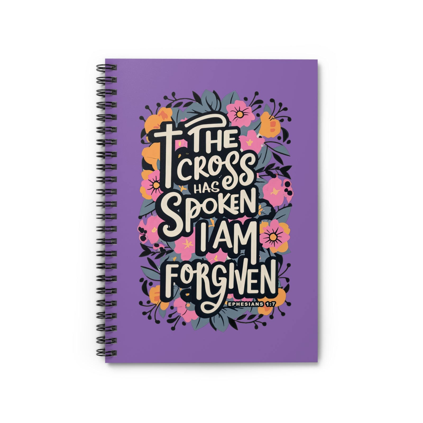 The Cross Has Spoken I Am Forgiven Christian Ruled Spiral Notebook Journal