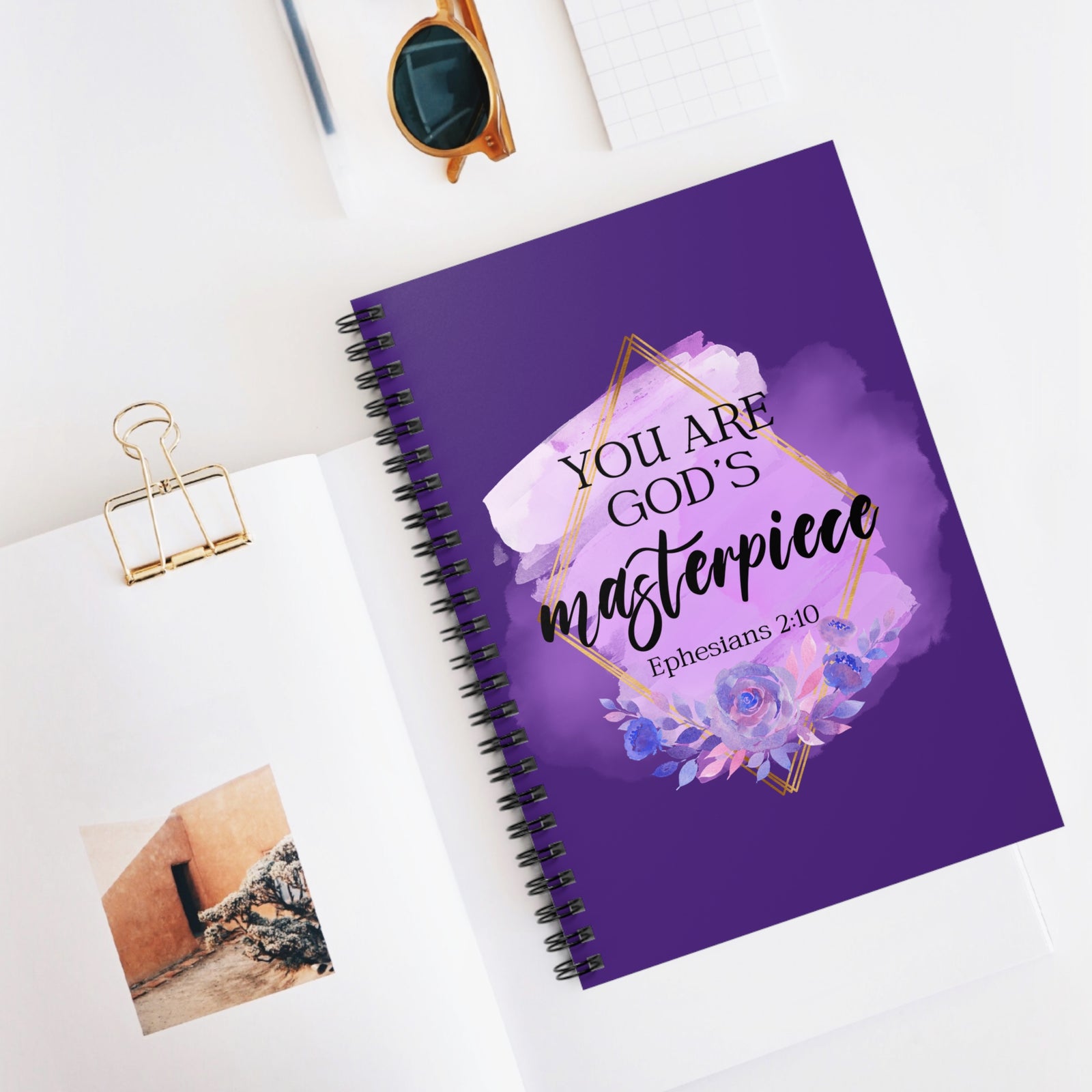 You Are God's Masterpiece Spiral Ruled Notebook Christian Journal