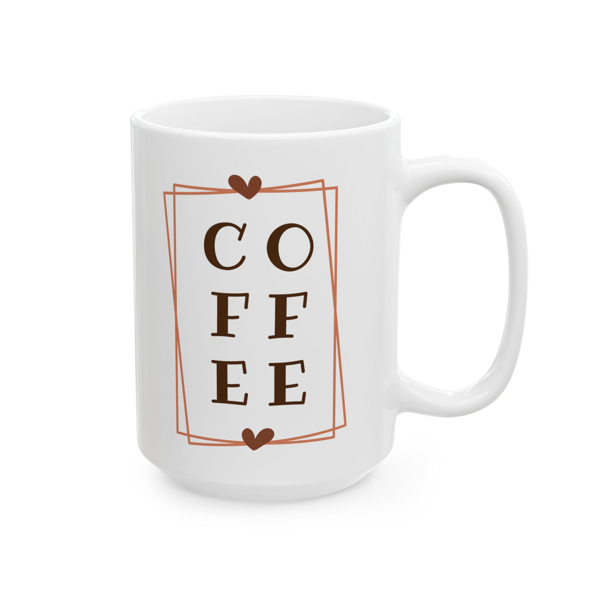 Coffee Minimalist Frame Design Cute Ceramic Mug Coffee Cup (11oz & 15oz)