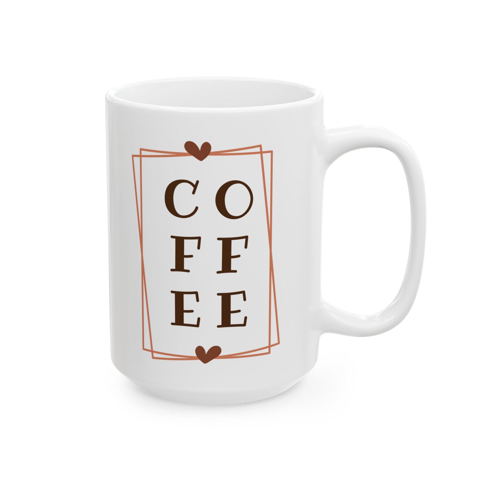 Coffee Minimalist Frame Design Cute Ceramic Mug Coffee Cup (11oz & 15oz)