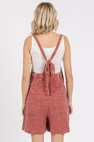 Mittoshop Textured Knotted Wide Strap Overalls - Sydney So Sweet