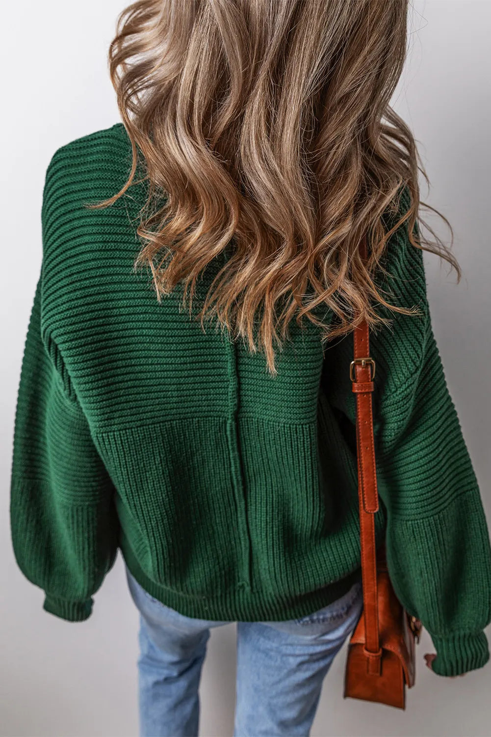 Round Neck Dropped Shoulder Sweater - Sydney So Sweet