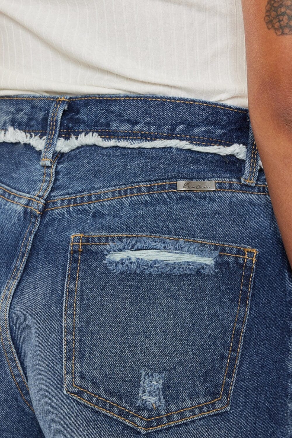 Kancan Distressed Button Fly Denim Shorts - Sydney So Sweet