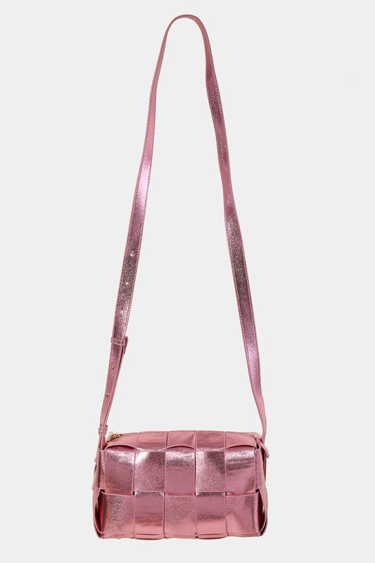 Fame Woven Crossbody Bag with Adjustable Strap - Sydney So Sweet